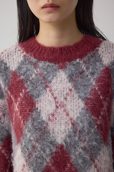 アーガイルシャギーニット 詳細画像