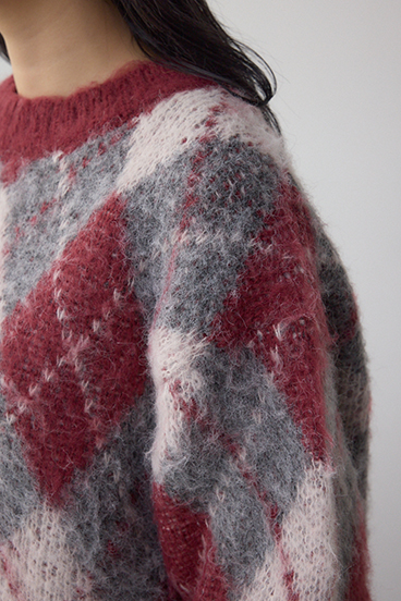 アーガイルシャギーニット 詳細画像