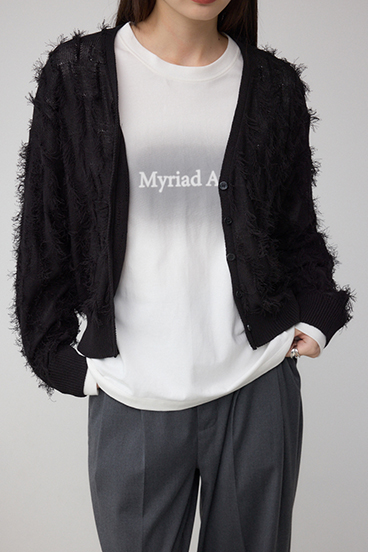 ランダムフリンジニットカーディガン