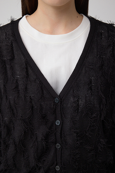 ランダムフリンジニットカーディガン 詳細画像