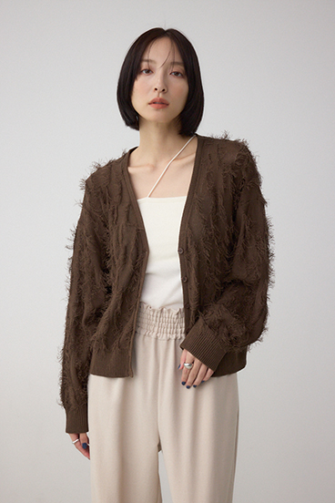 ランダムフリンジニットカーディガン 詳細画像