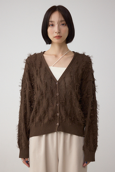 ランダムフリンジニットカーディガン 詳細画像