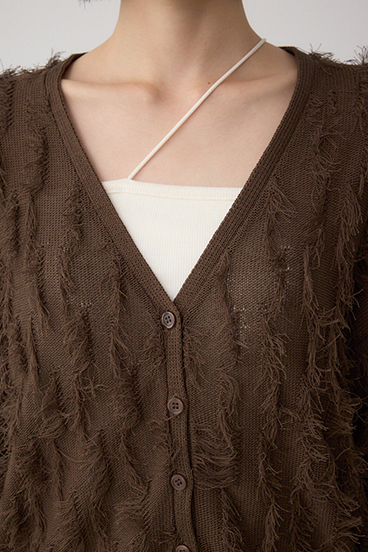 ランダムフリンジニットカーディガン 詳細画像