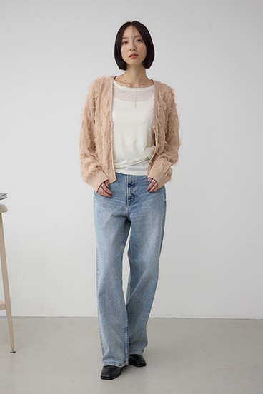 ランダムフリンジニットカーディガン 詳細画像