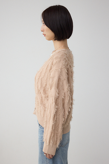 ランダムフリンジニットカーディガン 詳細画像