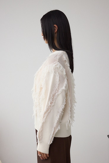フリンジデザインニットトップス 詳細画像
