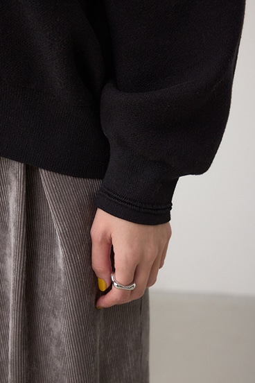 ロゴ刺繍ニットトップス 詳細画像