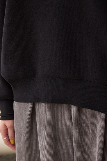 ロゴ刺繍ニットトップス 詳細画像