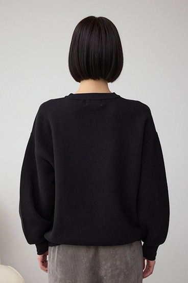 ロゴ刺繍ニットトップス 詳細画像