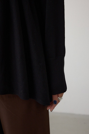 ペプラムデザインニットトップス 詳細画像