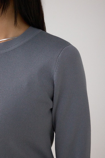 ラメバイカラーニットトップス 詳細画像