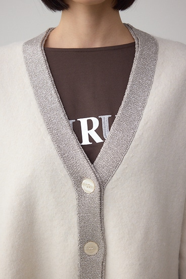 ラメバイカラーニットカーディガン 詳細画像