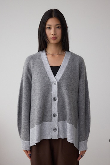 ラメバイカラーニットカーディガン 詳細画像