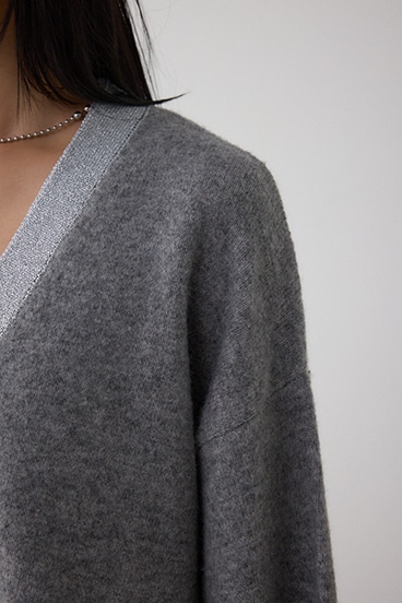 ラメバイカラーニットカーディガン 詳細画像