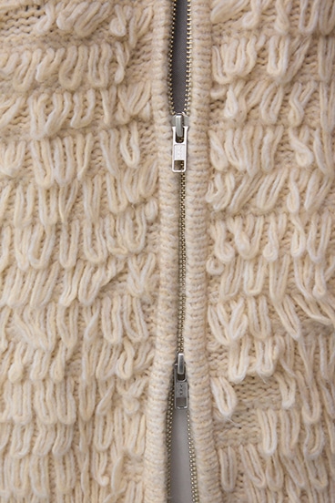 ZIPフーディループニットベスト 詳細画像