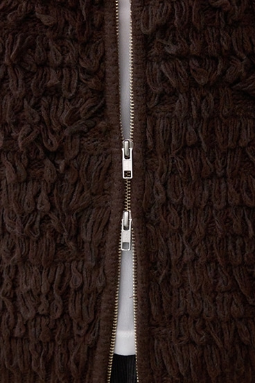 ZIPフーディループニットベスト 詳細画像