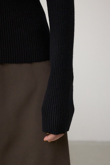 ダブルカラーフロント釦ニットトップス 詳細画像