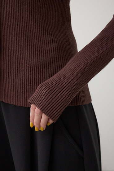 ダブルカラーフロント釦ニットトップス 詳細画像