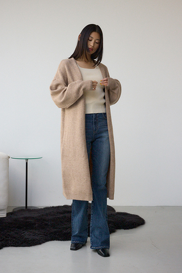 ニットロングカーディガン 詳細画像