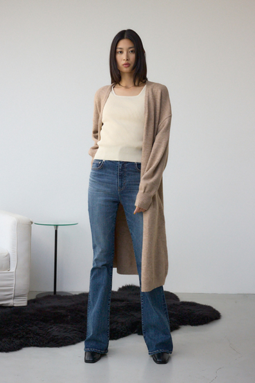 ニットロングカーディガン 詳細画像