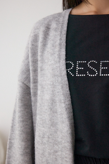 ニットロングカーディガン 詳細画像