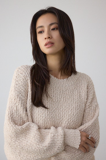 ブークレードルマンニットトップス 詳細画像