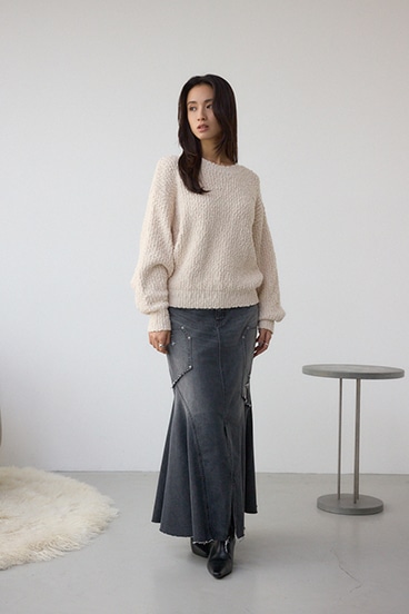 ブークレードルマンニットトップス 詳細画像