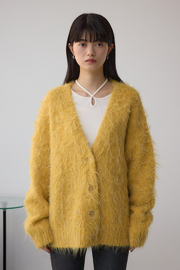 シャギー起毛ニットカーディガン 詳細画像