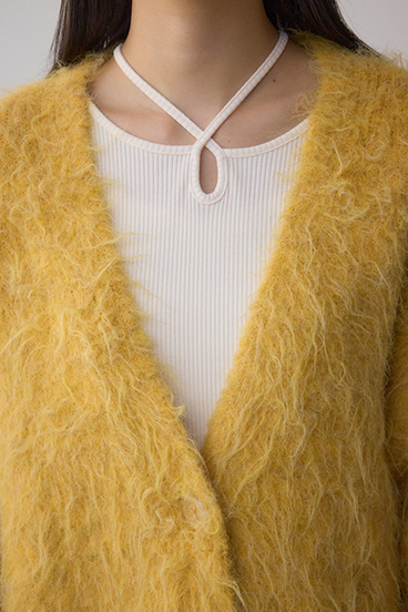 シャギー起毛ニットカーディガン 詳細画像