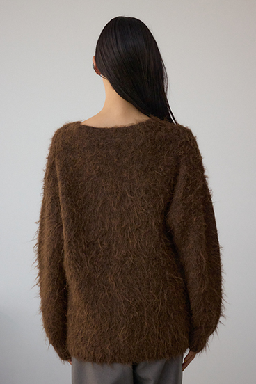 シャギー起毛ニットカーディガン 詳細画像