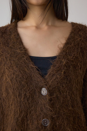 シャギー起毛ニットカーディガン 詳細画像