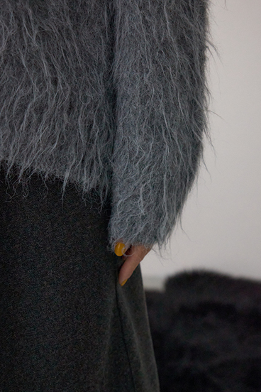 シャギー起毛ニットカーディガン 詳細画像