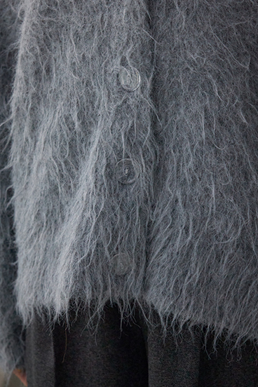 シャギー起毛ニットカーディガン 詳細画像