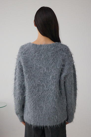 シャギー起毛ニットカーディガン 詳細画像
