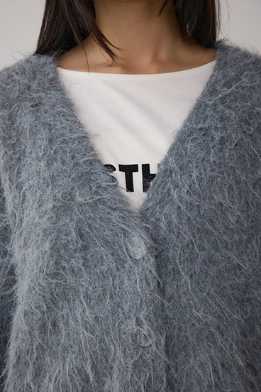 シャギー起毛ニットカーディガン 詳細画像