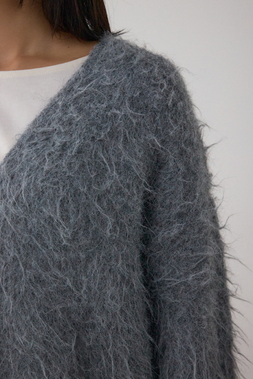 シャギー起毛ニットカーディガン 詳細画像
