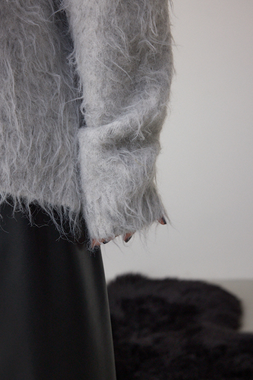 シャギー起毛ニットカーディガン 詳細画像