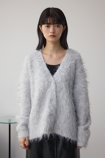 シャギー起毛ニットカーディガン 詳細画像