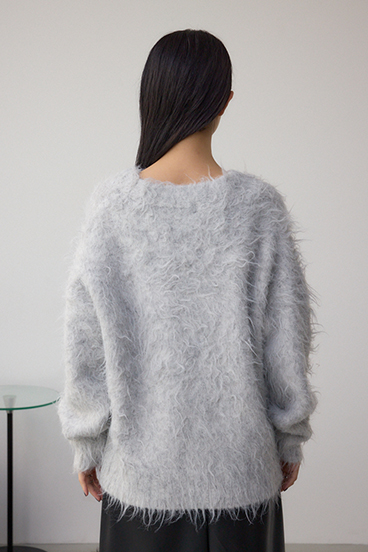 シャギー起毛ニットカーディガン 詳細画像