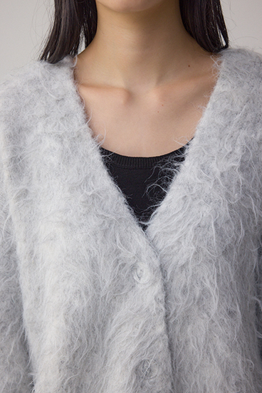 シャギー起毛ニットカーディガン 詳細画像