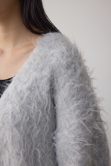 シャギー起毛ニットカーディガン 詳細画像