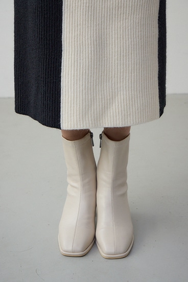 バイカラーIラインニットスカート 詳細画像