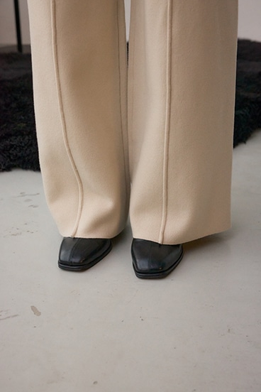 格上げ ニットワイドパンツ 詳細画像