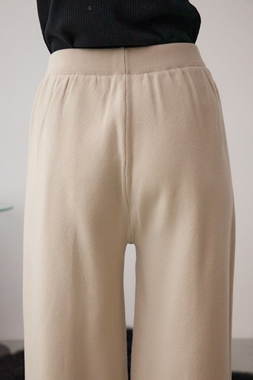 格上げ ニットワイドパンツ 詳細画像