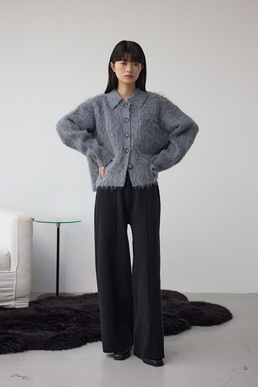 格上げ ニットワイドパンツ 詳細画像