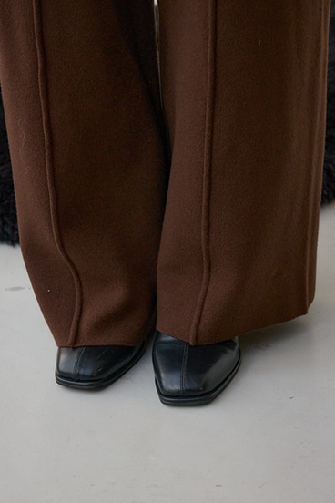 格上げ ニットワイドパンツ 詳細画像