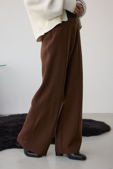 格上げ ニットワイドパンツ