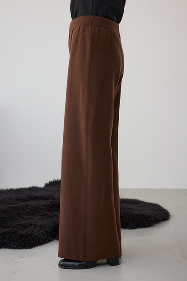 格上げ ニットワイドパンツ 詳細画像