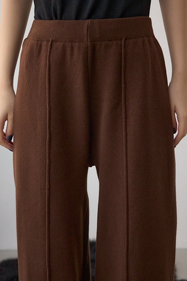 格上げ ニットワイドパンツ 詳細画像