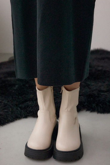 格上げ ポロカラーニットワンピース 詳細画像